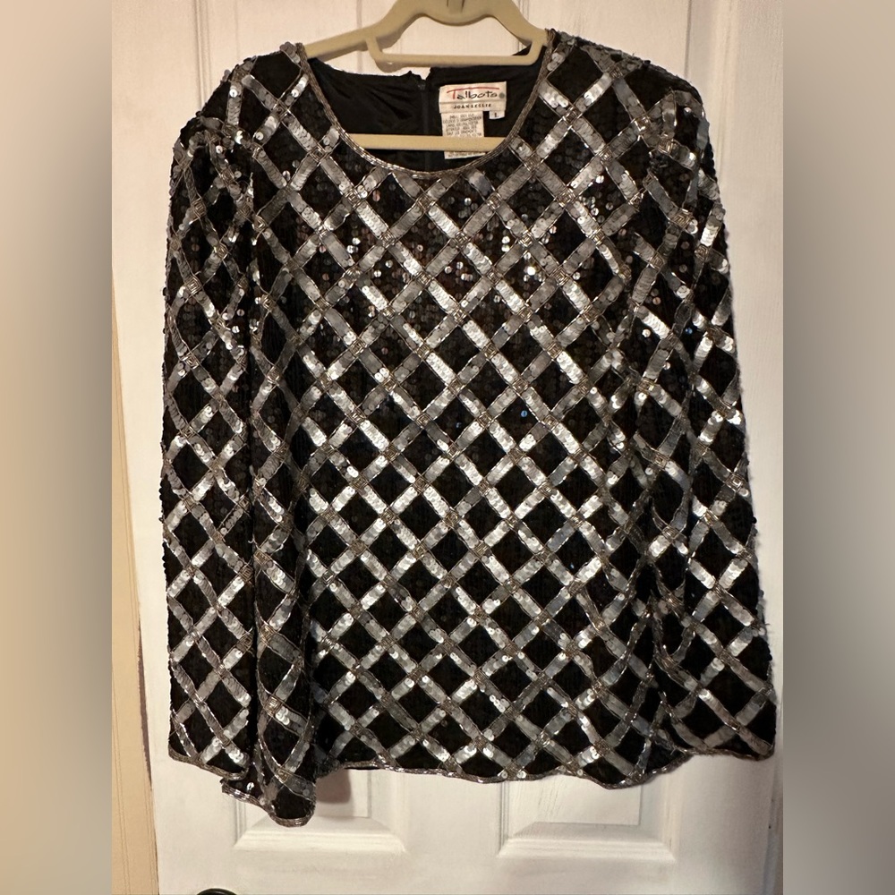 Semi formal sequin blouse